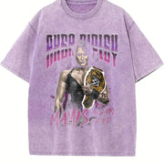 WWE Rhea Ripley Wash Iconic Wrestling Classic Fan vintage washed oversized T-shirt in Purple