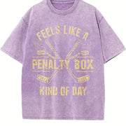 Feels Like a Penalty Box Kind of Day Vintage Washed T-Shirt in Purple