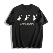 Goose Bumps Volleyball Cotton T-Shirt in Black