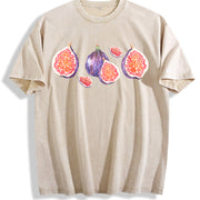Fig 90s Retro ® Y2k Fig Cute Vintage Washed T-Shirt in Beige