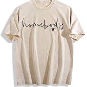 Homebody Cute For Her vintage washed oversized T-shirt in Beige