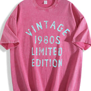 1980s 1980 Theme Classic for Guys Classic Novelty for Guys Vintage Washed T-Shirt in Red