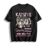 Katseye Beautiful Chaos Tracklist Cotton T-Shirt in Black