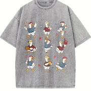 Silly Goose Baseball Vintage Washed T-Shirt in Gray