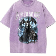 Bow to No One Medieval 90s Vintage Washed T-Shirt in Purple