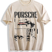 911 GT3RS Vintage Washed T-Shirt in Beige