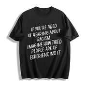 Anti-racism Statement Cotton T-Shirt in Black