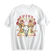 12 Zodiac Astrology Horoscope Star Sign Lucky Charm Cotton T-Shirt in White