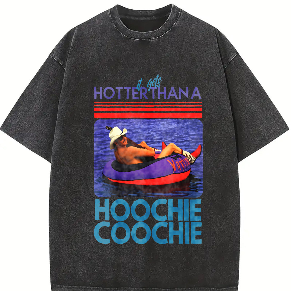 Chattahoochee Jackson Back Country It Gets Hotter Than A vintage washed oversized T-shirt in Black