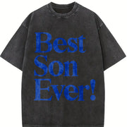 Best Son Ever Vintage Washed T-Shirt in Black