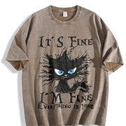It's Fine Vintage Washed T-Shirt in Brown