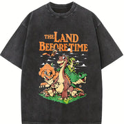 The Land Before Time Dinosaur Friends vintage washed oversized T-shirt in Black