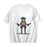 Hold on I'm Overstimulated Cotton T-Shirt in White