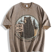 Hike in Groups Bears Like to Have Options Vintage Washed T-Shirt in Brown