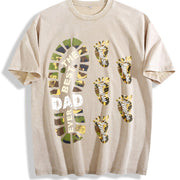 The Best Dad Ever Vintage Washed T-Shirt in Beige