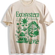 Ecosystem Biology Retro Ecology Vintage Washed T-Shirt in Beige
