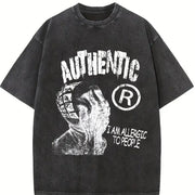 Sleeveless Vest Made Of Vintage Washed T-Shirt in Black