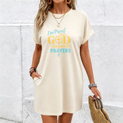 I Proved That God Answers Prayers Cotton T-Shirt in White
