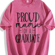 Mom Graduation Proud Mama of a Graduate Graduation Proud Vintage Washed T-Shirt in Red