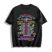 Multifaceted Mom Cotton T-Shirt in Black