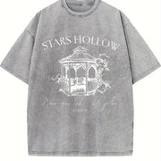 Stars Hollow Nostalgia Vintage Washed T-Shirt in Gray