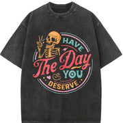 Have the Day You Deserve Vintage Washed T-Shirt in Black