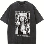 Don't Be a Be a Legend Vintage Washed T-Shirt in Black