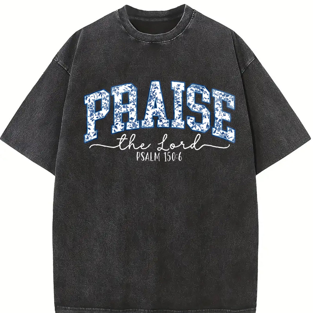 2026230g Faithful Believer Knot Vintage Washed T-Shirt in Black
