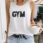 New Versatile Racerback Women's Color Cotton Tank Top in White