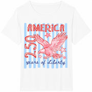 America 250 Years of Liberty Cotton T-Shirt in White