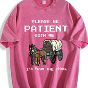 Please Be Patient With Me I'm From The 1900s 1900s vintage washed oversized T-shirt in Red