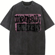 Mentally Spicy Snarky Vintage Washed T-Shirt in Black