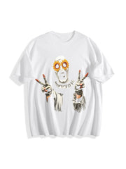 Retro Terrifier Art the Clown Cotton T-Shirt in White