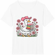 Goose Book Oops I Got Another Book Cotton T-Shirt in White