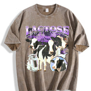 Lactose Tolerant Bootleg Vintage Washed T-Shirt in Brown
