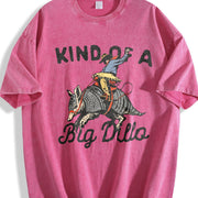 Armadillo Cowboy Kind of a Big Dillo Western Vintage Washed T-Shirt in Red
