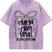 Mama Mommy Mom Mother’s Day Vintage Washed T-Shirt in Purple