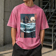 Howl's Moving Castle Vintage Washed T-Shirt in Red