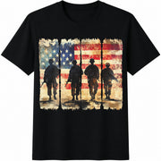 Land of the Free America Cotton T-Shirt in Black