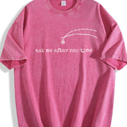 Mom Nap-time for Mom Vintage Washed T-Shirt in Red