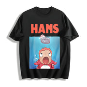 Studio Ghibli Ponyo and Sasuke Cotton T-Shirt in Black