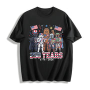 Retro Star Wars May the 250th Be with You Cotton T-Shirt in Black