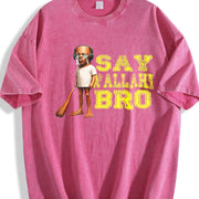 Premium Tung Speed Brainrot Say Wallahi Bro Meme Vintage Washed T-Shirt in Red