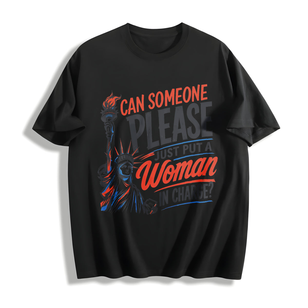 Feminist 4th of July Cotton T-Shirt in Black