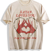 Stylish a Striking. For. for Ladies Vintage Washed T-Shirt in Beige