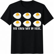 Easter You Know Why I'm Here Cotton T-Shirt in Black