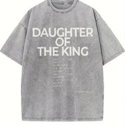 Daughter of the King Christian vintage washed oversized T-shirt in Gray