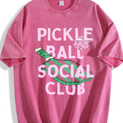 Pickleball Social Club Vintage Washed T-Shirt in Red
