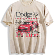 2001 Casey Atwood Dodge White Vintage Washed T-Shirt in Beige