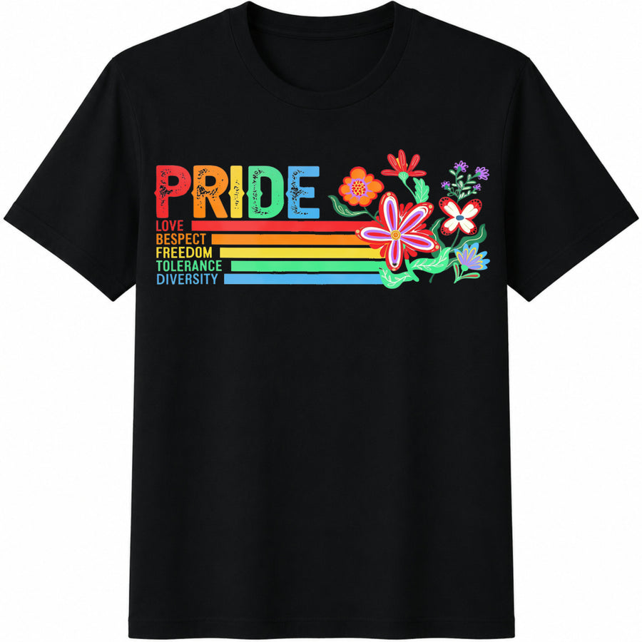 LGBTQ Equality Pride Cotton T-Shirt in Black